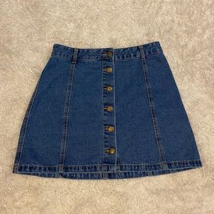 Button down Jean skirt